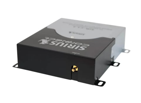 Black and gray industrial power supply unit with mounting brackets and warning label